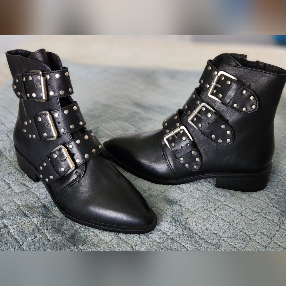 NWOT Steven by Steven Madden Harmon Leather Boots - Picture 4 of 11